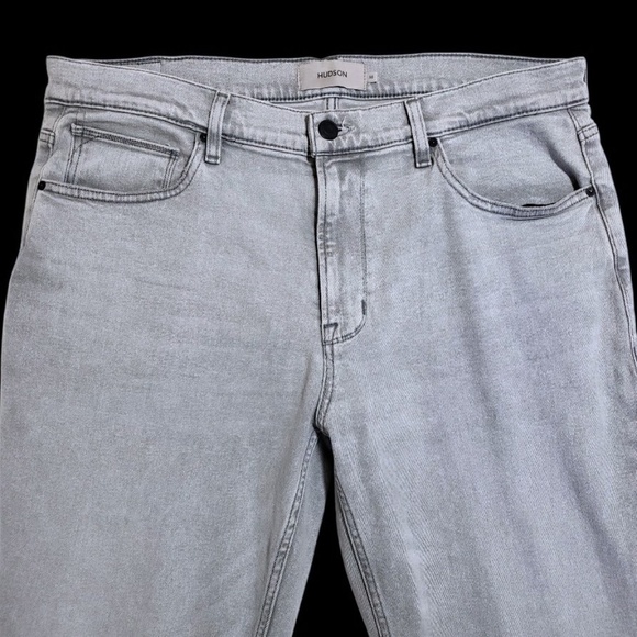 Hudson Zack Stretch 5- Pocket Gray 38x32 Skinny Jeans $255 - Picture 6 of 12